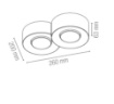 Immagine di Faretto Rotondo Gesso Verniciabile 2 Luci Led Gx53 Athen R2 Fan Europe