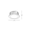 Immagine di Faretto Da Incasso Rotondo 7 cm Led 5w 4000k Bianco Fusion Intec Light