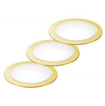 Immagine di Kit 3 Faretti Da Incasso Rotondi Oro 7 cm Led 3x5w 4000k Fusion Intec Light