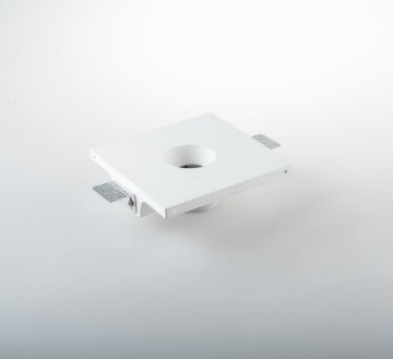 Immagine di Incasso Quadrato In Gesso 16 cm Sistema Componibile Base Per Faretti Led