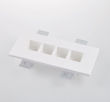 Immagine di Faretto In Gesso Incasso Controsoffitto 4 Luci GU10 Hive Intec Light