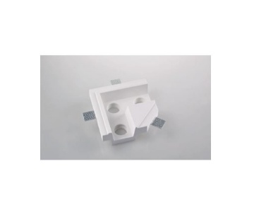 Immagine di Faretto Incasso Gesso Angolare 3 Luci GU10 Per Sistema Componibile Skilift Intec Light