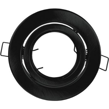 Immagine di Porta Faretto Incasso Rotondo Nero Orientabile 9,8 cm GU10 Reflex Intec Light