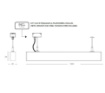 Immagine di Barra Kit Sospensione Led 1 Mt Per Ufficio Nera 26w 3000K o 4000k Build Intec Light