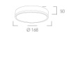 Immagine di Plafoniera Rotonda Bianca 17 cm Led 22w 3000k Luce Calda