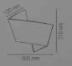Immagine di Applique Da Parete Foglio Piegato Gesso Pitturabile Luce Sopra Sotto Origami Design Fan Europe