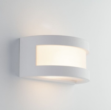 Immagine di Applique In Gesso Pitturabile Luce Biemissione 1XE27 Cervinia Fan Europe