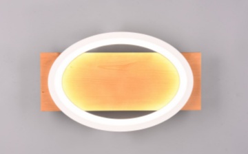 Immagine di Applique Legno e Metallo Bianco Led Switch Dimmer 3000K Barca Trio Lighting 