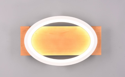 Immagine di Applique Legno e Metallo Bianco Led Switch Dimmer 3000K Barca Trio Lighting 