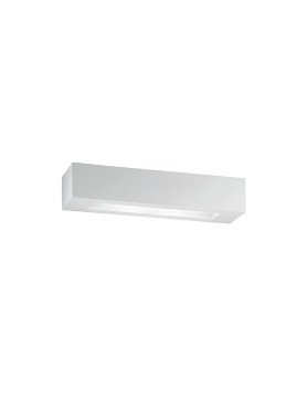 Immagine di Applique Gesso Rettangolare Luce Biemissione Candida 36 cm Fan Europe