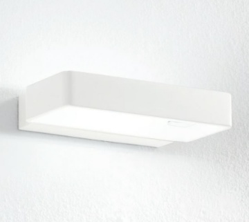 Immagine di Applique Led Biemissione Rettangolare Alluminio Bianco 6w 4000k