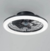 Immagine di Ventilatore Inverter Nero Con Luce LED CCT Dimmerabile 40w Etesia Intec
