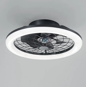 Immagine di Ventilatore Inverter Nero Con Luce LED CCT Dimmerabile 40w Etesia Intec