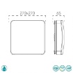 Immagine di Plafoniera Led CCT 15w Effetto Cielo Stellato 27x27 cm IP44