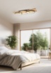 Immagine di Plafoniera Legno e Metallo Nero Triplo Led Switch Dimmer 3000K Barca Trio Lighting