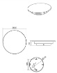 Immagine di Applique Belly Led Retroilluminazione Alluminio Antracite IP54 Ø25 cm Trio Lighting