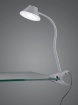 Immagine di Lampada da Scrivania Flessibile con Pinza Led Berry Grigia Trio Lighting 