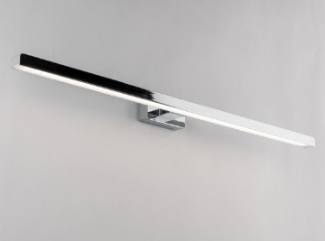 Immagine di Applique Led Lineare Alluminio Cromo IP54 Per Specchio Bagno Moderno