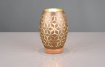 Immagine di Lumetto Ovetto Decorativo con Tagli Laser Color Caffè Bidar Ø15 cm Trio Lighting