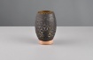 Immagine di Lumetto Oro Nero da Comodino Base Legno e Tagli Laser Decorativi Bidar Trio Lighting