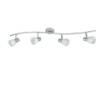 Immagine di Lampada Soffitto Parete Asta Ondulata 4 Luci E14 Orientabili Mito S4 Fan Europe