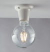 Immagine di Base Portalampada Faretto E27 Per Soffitto Parete Bianco Lucido Fan Europe