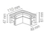 Immagine di Profilo In Gesso Angolare Per Strip Led Biemissione Profy-Bis-L Intec Light