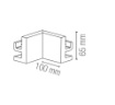 Immagine di Profilo In Gesso Angolare Per Strip Led Singola Emissione Angolo 90° Profy Mono Intec Light