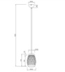 Immagine di Lampada a Sospensione Paralume Nero e Oro Decoro Tagli Laser Illuminazione Comodino Bidar Trio Lighting