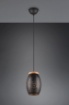 Immagine di Lampada a Sospensione Paralume Nero e Oro Decoro Tagli Laser Illuminazione Comodino Bidar Trio Lighting