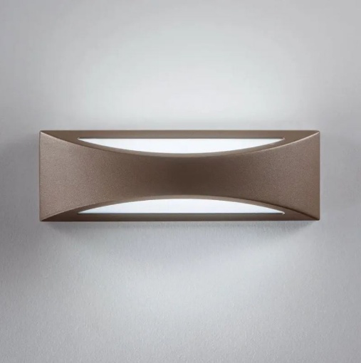 Immagine di Applique Da Esterno Biemissione Led CCT Corten IP54 Weiss Intec Light