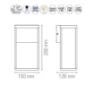Immagine di Lanterna Moderna Per Esterno Nera Led CCT 12w IP54 Gris Intec Light