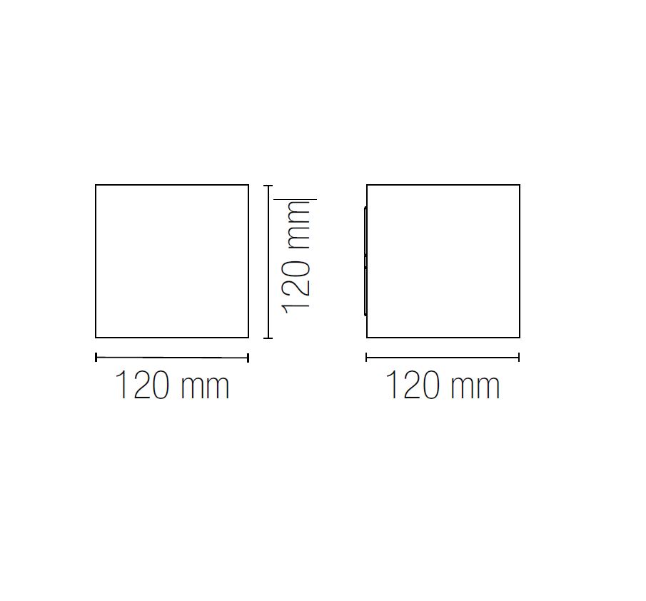 Applique Da Parete LED Cubo 40W 4000 Lumen Per Esterni – Luce Up & Down Regolabile, Finitura Corten Calda 3000K - 5