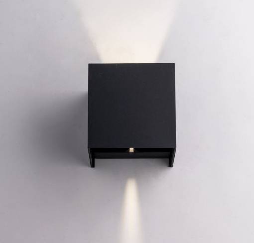 Immagine di Applique Cubo Da Esterno Led CCT 20w Luce Regolabile Alfa Antracite Intec Light