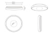Immagine di Lampada Rotonda da Soffitto Bunda Bordo Cromo Led 4000K Trio Lighting 