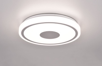 Immagine di Lampada Rotonda da Soffitto Bunda Bordo Cromo Led 4000K Trio Lighting 