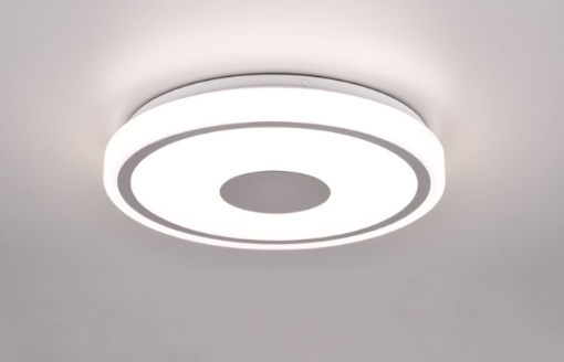Immagine di Lampada Rotonda da Soffitto Bunda Bordo Cromo Led 4000K Trio Lighting 