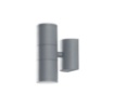 Immagine di Applique Led Per Esterno Cilindro Grigio Doppia Luce GU10 Jump Intec Light