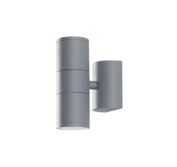 Immagine di Applique Led Per Esterno Cilindro Grigio Doppia Luce GU10 Jump Intec Light