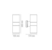 Immagine di Applique Cilindro Biemissione Led E27 Jump AP2 Grigio IP44 Intec Light