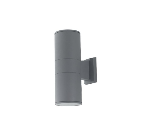 Immagine di Applique Cilindro Biemissione Led E27 Jump AP2 Grigio IP44 Intec Light
