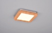 Picture of Piccola Lampada Quadrata da Soffitto o Parete Effetto Legno Camillus Led Switch Dimmer IP44 Trio Lighting 