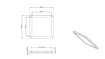 Immagine di Lampada Quadrata da Soffitto Effetto Legno Camillus Led 16W Switch Dimmer IP44 Trio Lighting 