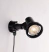 Immagine di Proiettore Da Esterno Nero IP44 Con Picchetto e Lampadina Led E27 7W