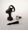 Immagine di Proiettore Da Esterno Nero IP44 Con Picchetto e Lampadina Led E27 7W