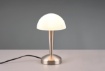 Immagine di Lumetto Touch On/Off Canaria Nichel e Vetro Bianco Spazzolato Trio Lighting 