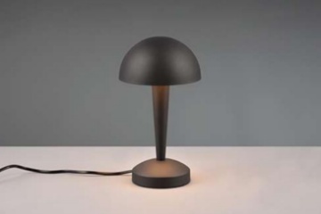Immagine di Lumetto Nero Forma Funghetto Moderno Touch On/Off Canaria Trio Lighting 