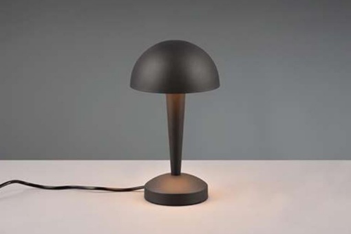 Immagine di Lumetto Nero Forma Funghetto Moderno Touch On/Off Canaria Trio Lighting 