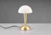 Immagine di Lumetto Ottone con Paralume Vetro Bianco Touch On/Off Canaria Trio Lighting