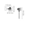 Immagine di Proiettore Led Parete Soffitto Prato Con Picchetto IP65 Peg Intec Light